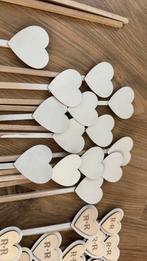 Houten hartjes - bruiloft decoratie, Ophalen, Zo goed als nieuw, Versiering, Geboorte of Huwelijk