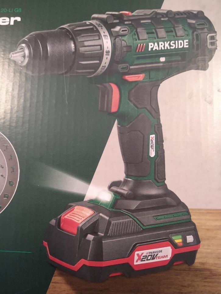 Parkside accuboormachine 20V, nieuw in koffer., Doe-het-zelf en Verbouw, Gereedschap | Boormachines, Nieuw, Boor- en Schroefmachine