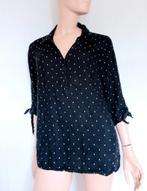 GINA Blouse , Maat 42 , LINNEN, Kleding | Dames, Verzenden, Zo goed als nieuw, Maat 42/44 (L), Zwart