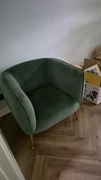 WOOOD Scout Fauteuil - Groen Velvet, Huis en Inrichting, Fauteuils, Ophalen, 75 tot 100 cm, Stof, 50 tot 75 cm