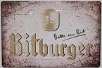 Bitburger bitte ein bit bier reclamebord van metaal wandbord, Ophalen of Verzenden, Nieuw, Reclamebord, Plaat of Schild, Overige merken
