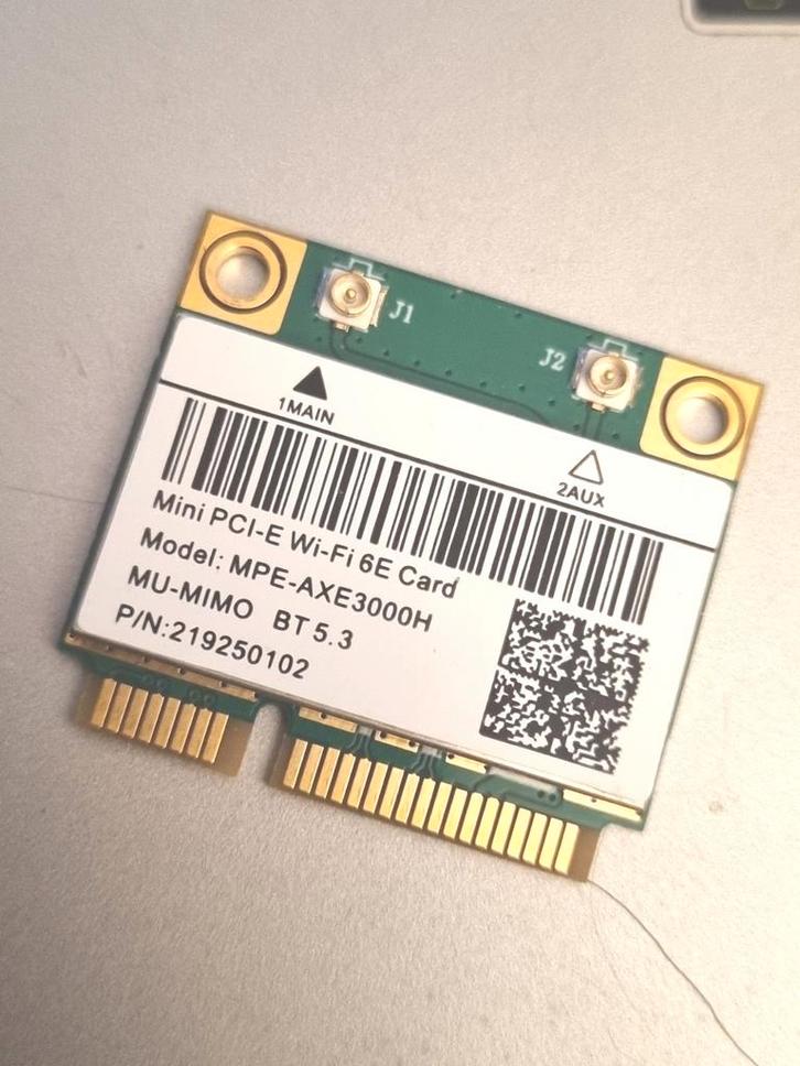 Intel Mini PCI-e WiFi 6 met Bluetooth Adapter, Computers en Software, Netwerkkaarten, Zo goed als nieuw, Intern, Ophalen