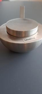 Blomus design rvs suikerpotje/ jampotje met lepel, Huis en Inrichting, Overige materialen, Overige typen, Ophalen of Verzenden