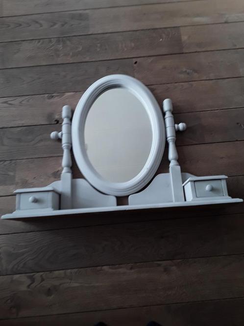 Spiegel met ombouw met 2 laadjes  evt voor kaptafel, Huis en Inrichting, Woonaccessoires | Spiegels, Zo goed als nieuw, Minder dan 100 cm