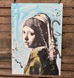 Meisje met de parel - Zeefdruk Ronald Chapeau, Antiek en Kunst, Kunst | Schilderijen | Modern, Ophalen of Verzenden