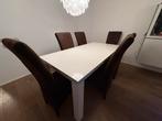 Eetkamerset: Tafel, 6 Stoelen & Zitmaxx Bank, Ophalen, Zo goed als nieuw, 4 tot 6 stoelen