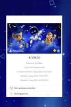 Playstation cadeaubon gift card 100 euro, Tickets en Kaartjes, Eén persoon, Cadeaubon, Overige typen