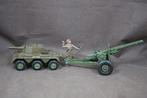Crescent Toys Saladin pantserwagen en kanon - TOP vintage, Ophalen of Verzenden