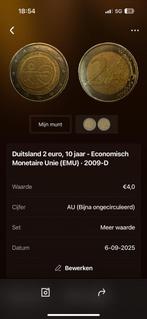 2 euro munt bundesrepubliek deutschland wwu 1999-2009 o, Postzegels en Munten, Munten | Europa | Euromunten, Ophalen, Duitsland