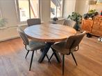 Sturdy wood dining table. 120cm, Ophalen, Zo goed als nieuw, Rond, 100 tot 150 cm