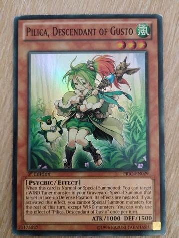 Pilica, Descendant of Gusto 1st edition yugioh beschikbaar voor biedingen