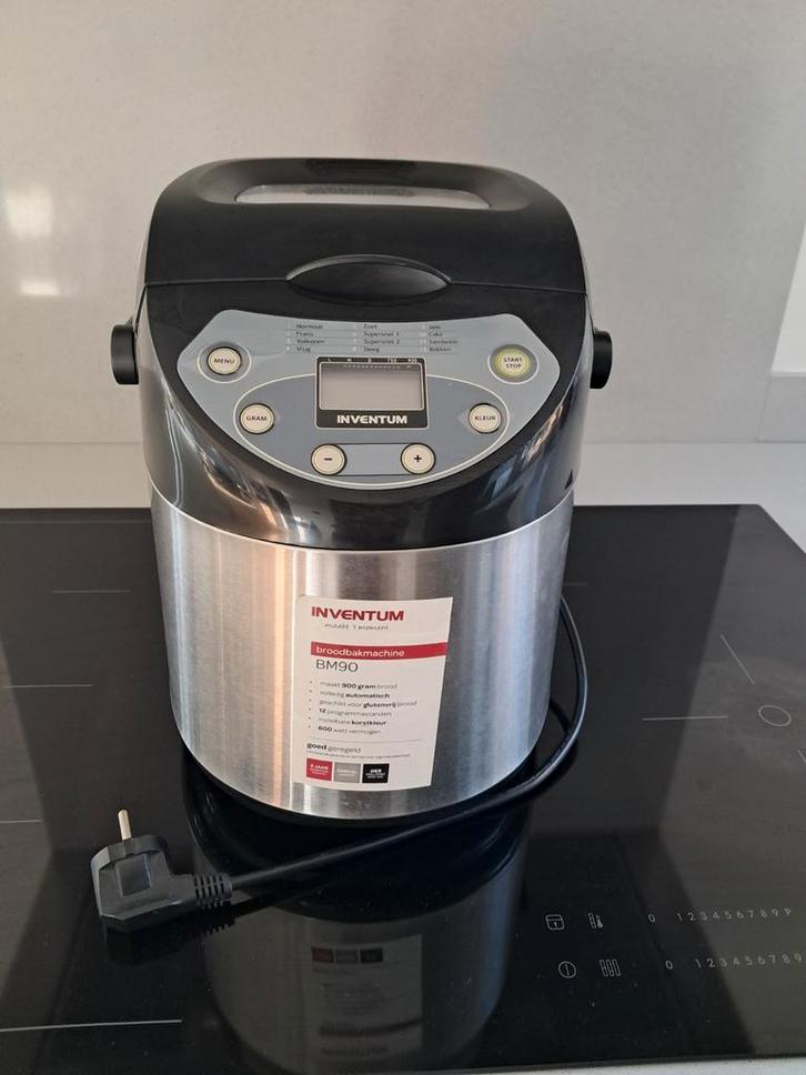 Broodbakmachine - Inventum BM90, Witgoed en Apparatuur, Broodbakmachines, Gebruikt, Met timer, 400 tot 800 gram deeg, Kijkvenster