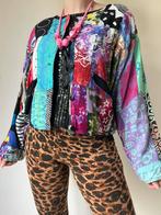 Vintage patchwork vest/jasje, M. Batik boho hippie bohemian, Kleding | Dames, Truien en Vesten, Maat 38/40 (M), Overige kleuren