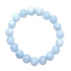 Armband ronde kralen Aquamarijn  kralen 10mm, Ophalen of Verzenden, Mineraal