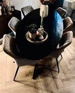 Eettafel Ovaal. MangoHout. 220 x 100 x 76 cm. Zgan., 100 tot 150 cm, 200 cm of meer, Ophalen of Verzenden, Zo goed als nieuw