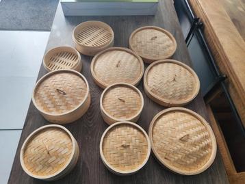 Bamboe stoommandjes beschikbaar voor biedingen
