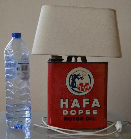 olieblik lamp frans hafa dopee mancave item industrieel, Antiek en Kunst, Curiosa en Brocante, Ophalen