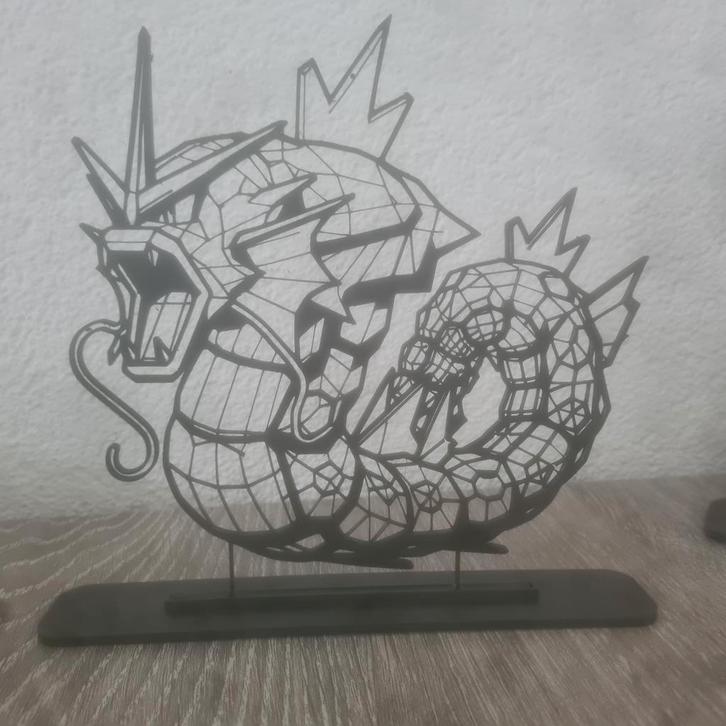 Gyarados Artstand - Pokemon Decoratie, Huis en Inrichting, Woonaccessoires | Wanddecoraties, Ophalen of Verzenden