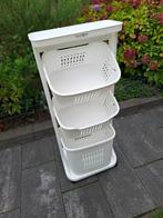 Handige staande wasmand 3-delig, Ophalen, Zo goed als nieuw, Wit, Overige typen