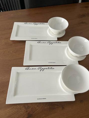 Riviera Maison Ontbijtsets - Bord en Kom (3 stuks) beschikbaar voor biedingen
