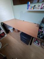 Bureau met ladeblok, Huis en Inrichting, Bureaus, Ophalen of Verzenden, In hoogte verstelbaar, Gebruikt, Bureau