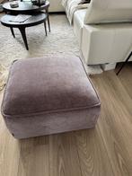Riviera Maison poef in kleur Taupe, Ophalen of Verzenden, Zo goed als nieuw, Stof, 50 tot 75 cm