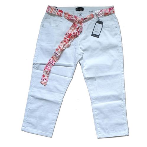 Mooie dames capri broek van Elvira, Kleding | Dames, Broeken en Pantalons, Nieuw, Maat 42/44 (L), Wit, Driekwart, Ophalen of Verzenden