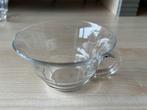 Vintage glazen bowlstel met 8 glazen, ca 1945, Ophalen, Glas of Glazen, Gebruikt, Glas
