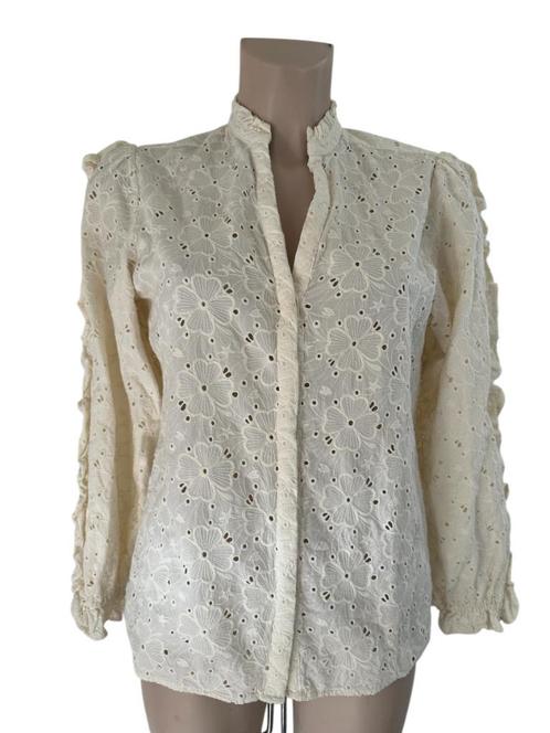 Fabienne Chapot blouse S, Kleding | Dames, Blouses en Tunieken, Zo goed als nieuw, Maat 36 (S), Beige, Ophalen of Verzenden
