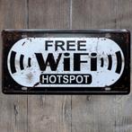 Free WiFi Hotspot Vintage Metalen Bord (Plaat Reclame Oud), Huis en Inrichting, Verzenden, Nieuw