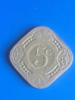1934 vierkante stuiver Wilhelmina ZFR, Verzenden, Koningin Wilhelmina, 5 cent, Losse munt