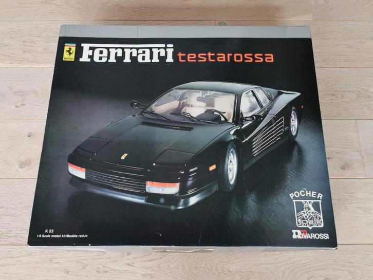 Ferrari Testarossa Pocher Rivarossi K53 1/8 ongebouwd zwart, Hobby en Vrije tijd, Modelauto's | 1:5 tot 1:12, Gebruikt, Auto, 1:5 t/m 1:8