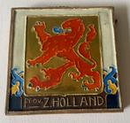 cloisonné tegel Westraven met wapen provincie Zuid-Holland, Ophalen of Verzenden