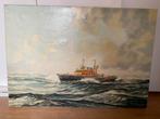 Durk Monsma Schilderij. Sleepboot op zee, Ophalen of Verzenden, Zo goed als nieuw, Kaart, Foto of Prent