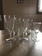 25 delig vintage glasservies (fijn dun glas), Antiek en Kunst, Antiek | Glas en Kristal, Ophalen of Verzenden