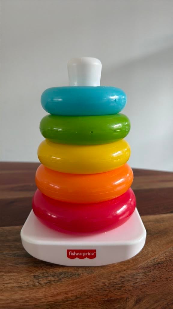 Fisher-price stapelringen speeltoren regenboog, Ophalen of Verzenden, Zo goed als nieuw