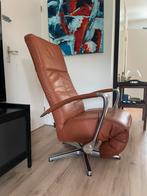 RelaxFauteuil RelaxStoel van Goossens Leder NETTE STAAT, Ophalen of Verzenden, Zo goed als nieuw, Leer, 50 tot 75 cm