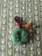 Jade hanger met draken, Overige materialen, 4 tot 7 cm, Gebruikt, Ophalen of Verzenden