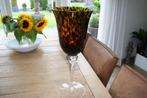 cheeta vaas, Huis en Inrichting, Gebruikt, Overige kleuren, Ophalen of Verzenden, Glas