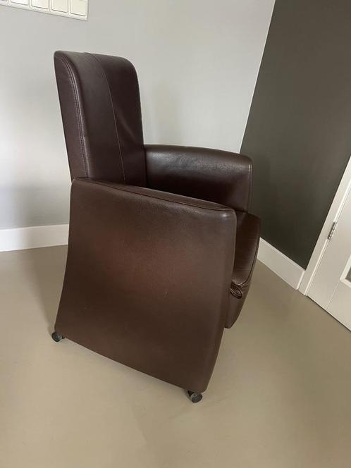 6x Framati Sierra eetkamerstoelen, Huis en Inrichting, Stoelen, Gebruikt, Vijf, Zes of meer stoelen, Leer, Bruin, Ophalen