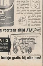 Retro reclame 1959 Ata schoonmaakmiddel boekje Schmidt, Verzamelen, Verzenden, Overige typen