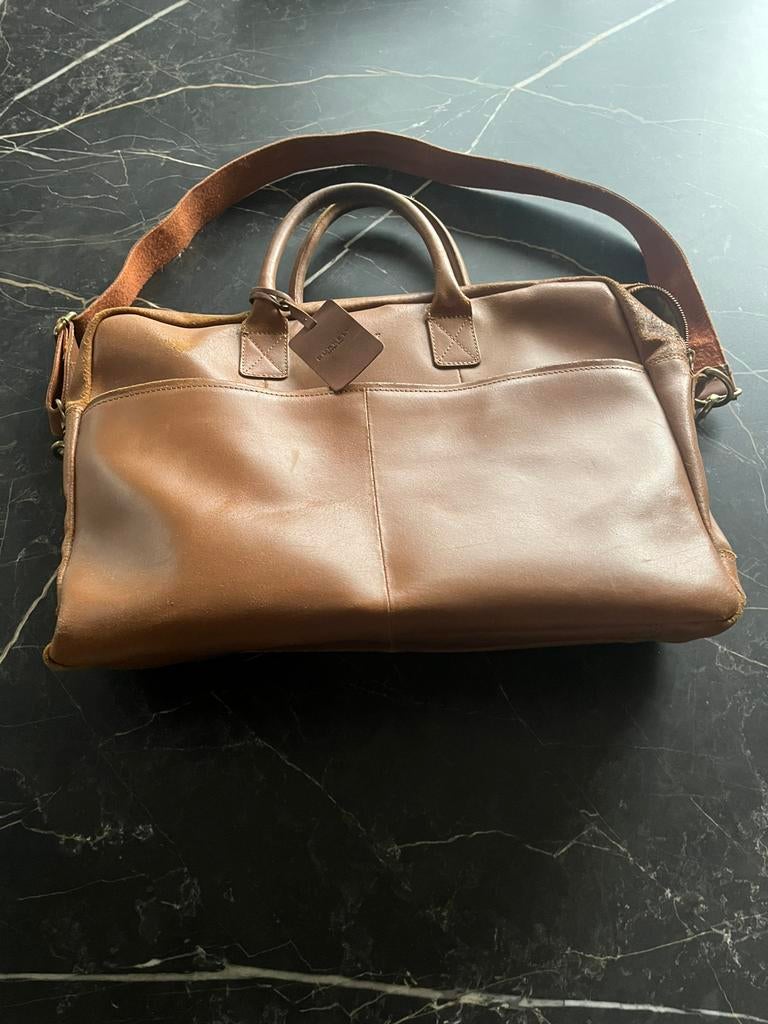 Burkeley heren tas bruin, Ophalen, Bruin, Minder dan 40 cm, Minder dan 35 cm