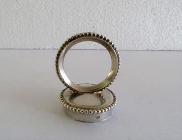 Zilver antieke flessenstop+ring Parelrand flesdop v Kempen beschikbaar voor biedingen