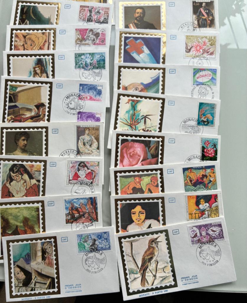 Eerste dag enveloppen Monaco, Postzegels en Munten, Postzegels | Eerstedagenveloppen, Ophalen of Verzenden, Onbeschreven, Nederland