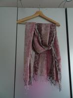 leuke sjaal roze bruin zilverdraad, Kleding | Dames, Mutsen, Sjaals en Handschoenen, Ophalen of Verzenden, Zo goed als nieuw, Sjaal