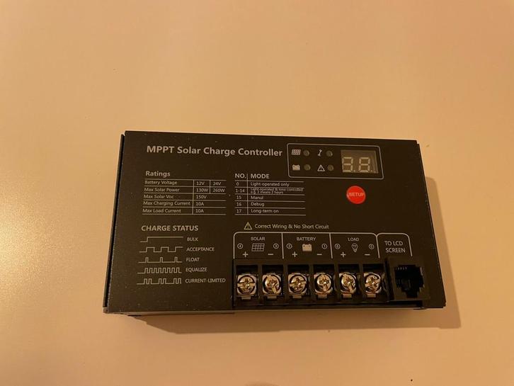 MPPT Solar Charge Controller 10A - Nieuw, Caravans en Kamperen, Camper-accessoires, Nieuw, Ophalen of Verzenden