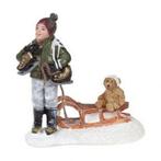 Luville:  Frank with teddy on sledge, Ophalen of Verzenden