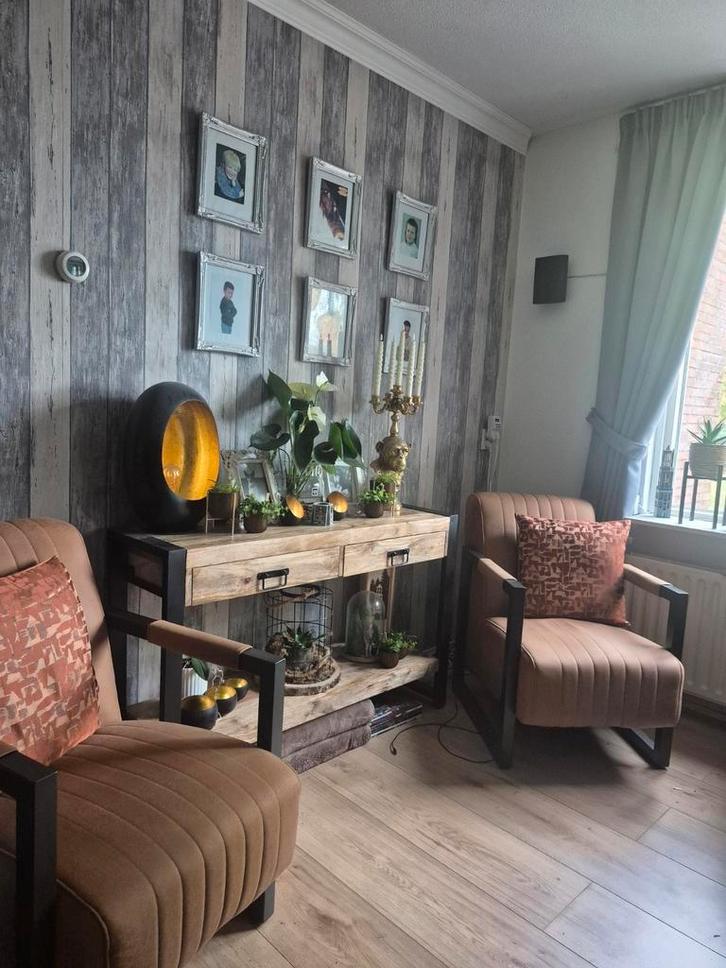 2 industriële fauteuilen, Huis en Inrichting, Complete inboedels, Ophalen