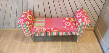 Patchwork bloemen design bankje