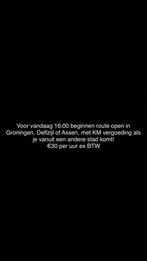 CHAUFFEURS GEZOCHT VOOR VANDAAG! Minimaal caddy benodigd!, Vacatures, Vacatures | Chauffeurs, Overige niveaus, Starter, Overige vormen